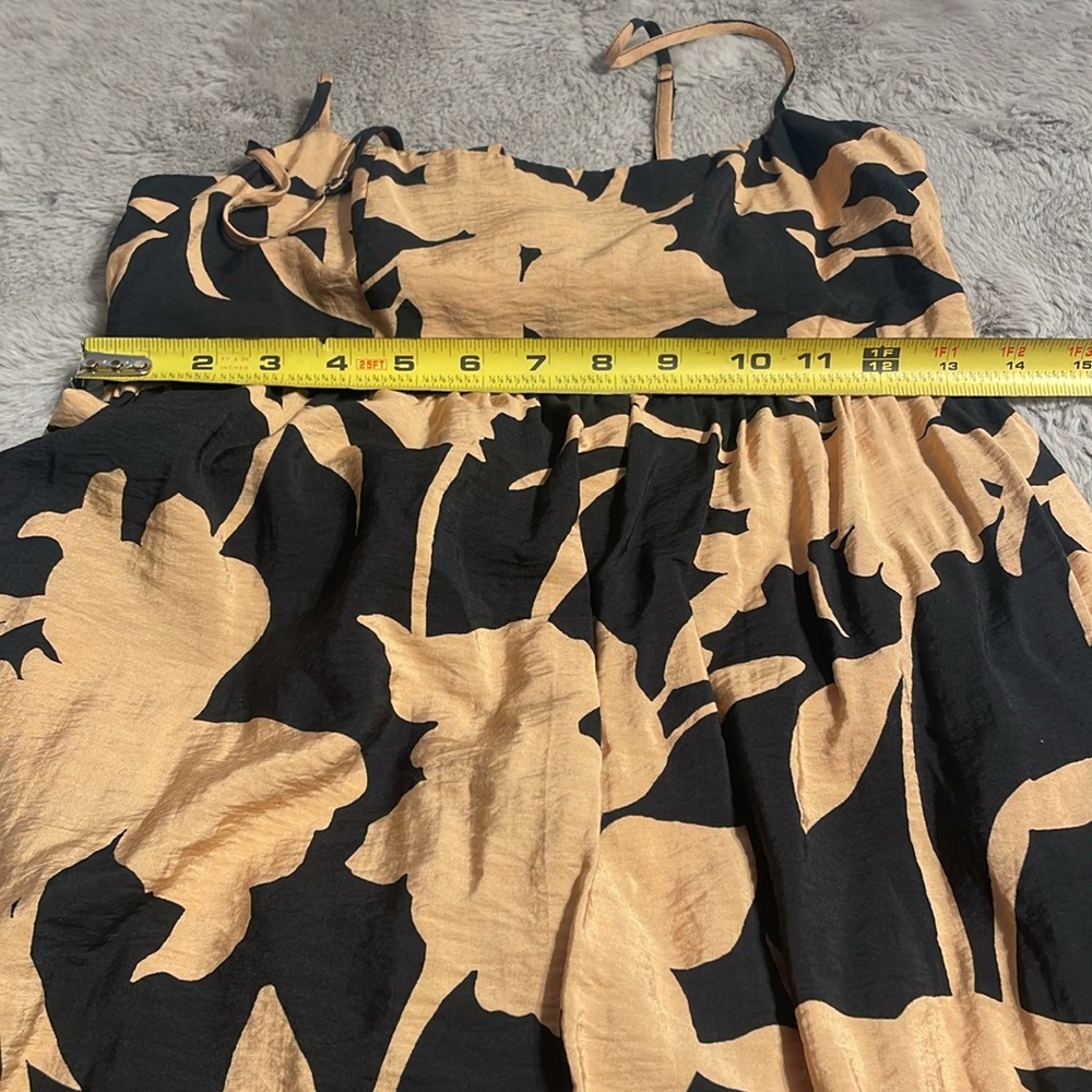 A New Day Black and Tan Floral Maxi Dress - Picture 3 of 6